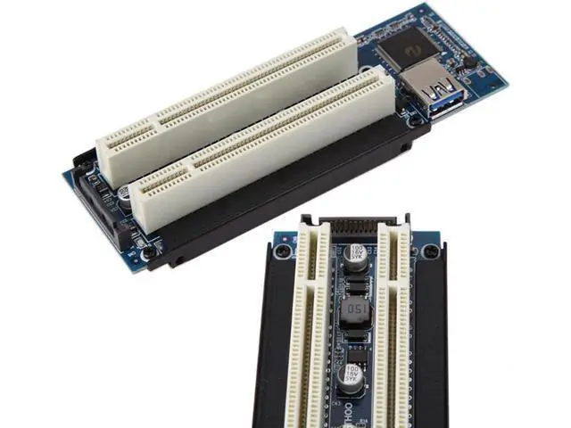 Alt view image 4 of 7 - 3X PCI-E to PCI Adapter Card PCIE to 2 PCI Slot Support Capture Card Golden Tax Card Sound Card Parallel Port Card