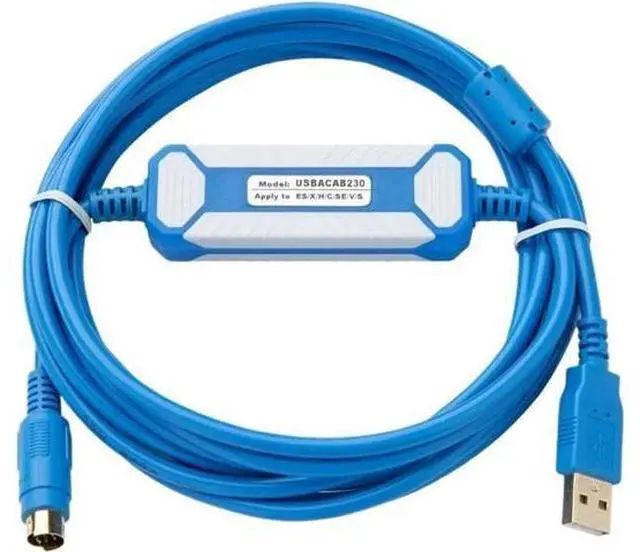 Main image of USBACAB230 Programming Cable USB to RS232 Adapter for USB-DVP ES EX EC SE SV SS Series(Gold Plated Version)