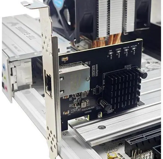 Alt view image 2 of 7 - 10 Gigabit Ethernet Networking Card PCIE3.0 4X 10Gb RTL8127AT Chip Gigabit Ethernet PCIE Adapter 10000Mbps for PC