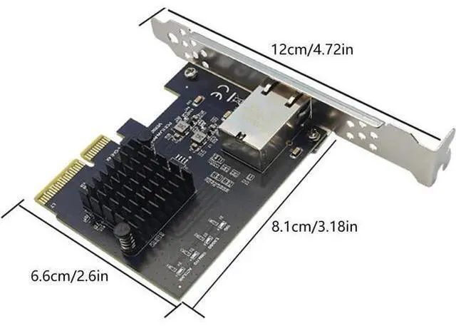 Alt view image 7 of 7 - 10 Gigabit Ethernet Networking Card PCIE3.0 4X 10Gb RTL8127AT Chip Gigabit Ethernet PCIE Adapter 10000Mbps for PC