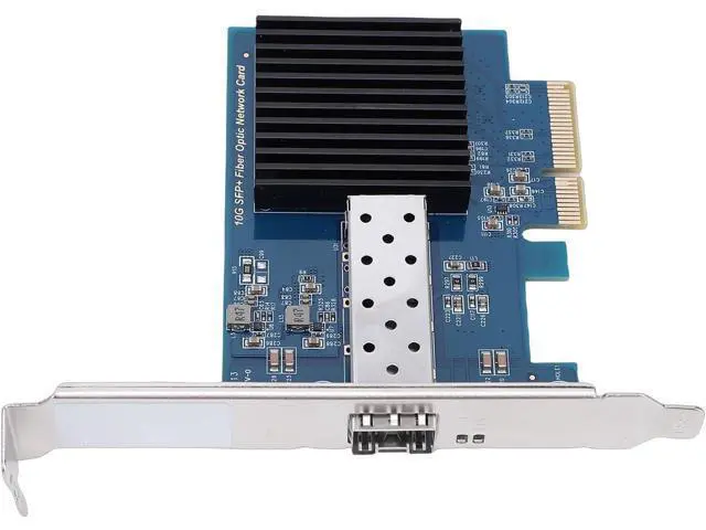 Alt view image 7 of 7 - Zyyini 10Gbps PCIe X4 NIC Card, 10Gbps Fiber Optic Network Adapter with Single SFP Port, Support 2 Lane of PCI Express 3.0, for Wins Server, for Linux