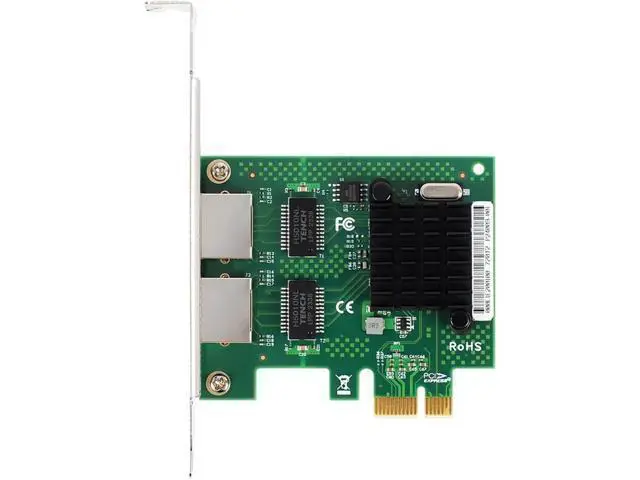 Alt view image 2 of 5 - BCM5720 PCIE X1 Gigabit Ethernet Network Card Dual Port Server Network Adapter Card Compatible with WOL PXE