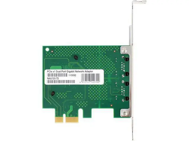 Alt view image 3 of 5 - BCM5720 PCIE X1 Gigabit Ethernet Network Card Dual Port Server Network Adapter Card Compatible with WOL PXE