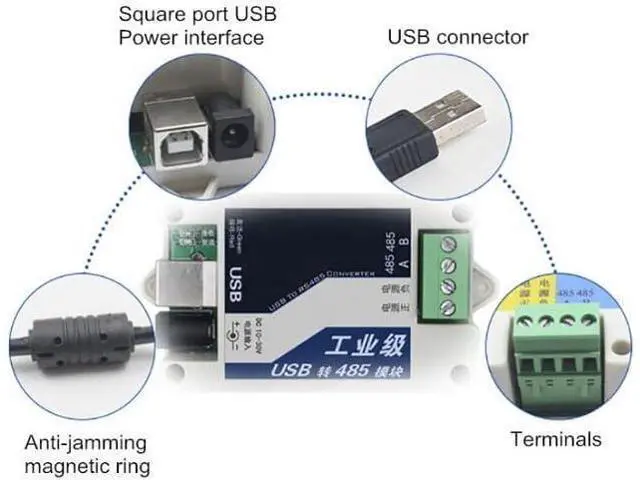 Alt view image 5 of 6 - Industrial Grade USB to RS485 Module Lightning Protection Converter Module Support Win8/10