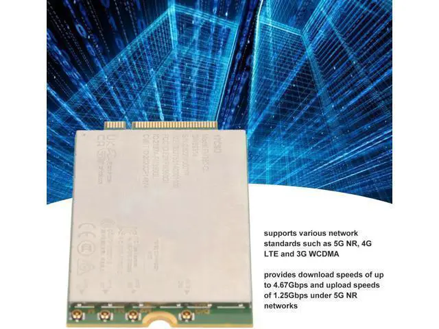 Alt view image 4 of 7 - DW5931e FM350-GL M.2 eSIM 5G Network Module Adapter Card, 4G LTE Network Card with 4x4 GNSS Modem, Compatible with Linux, for Latitude 5531 9330 3571
