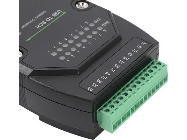 Alt view image 2 of 7 - USB to RS485 Converter, Type C to 8 Channel Isolated RS485 Serial Port Adapter, 1200bps to 921600bps with Terminal Block for Industrial Automation and Multi - Device