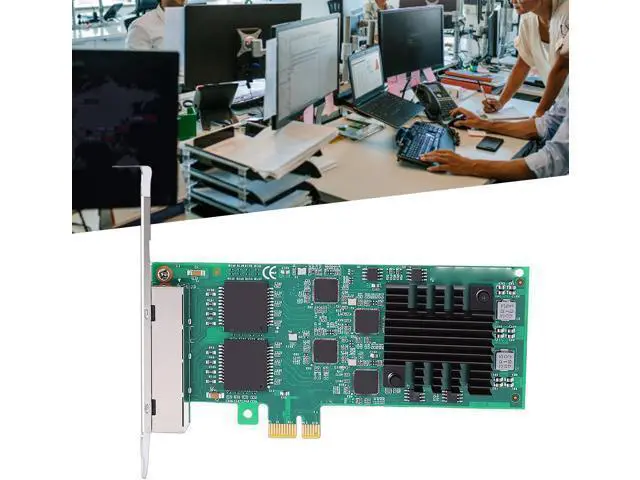 Alt view image 5 of 7 - ciciglow 4 Port Gigabit Ethernet PCIe Network Card, PCI Express 2.1 x1 RJ45 Adapter with 82574 Chip, for Server Desktop Industrial Applications