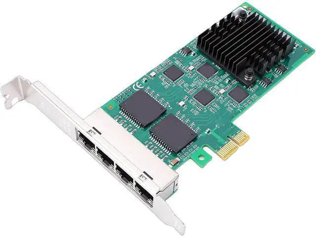 Alt view image 4 of 7 - Zunate PCI Express NIC Card, PCIe x1 Network Adapter with 4 Ports, 5 GT s 82574, RJ45, Low Power Design, for Servers Desktops Industrial