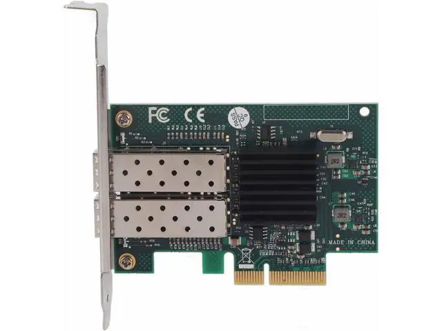 Alt view image 2 of 7 - Dual Port Fiber Gigabit Network Card Adapter, PCI E X4 Interface, 82576EB Chip, High Speed Data Transmission for Server and Personal Computer