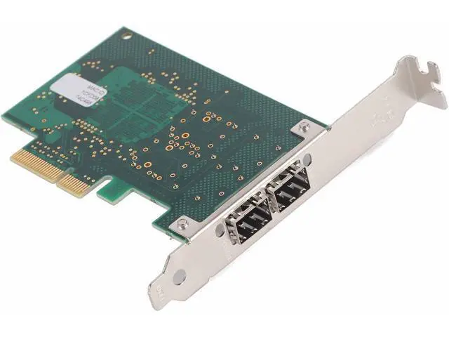 Alt view image 6 of 7 - Dual Port Gigabit Fiber Network Card Adapter, PCI E X4 Interface, 82576EB Chip, 10/100/1000 Mbps, Gold Plated for Fast Transmission, Thickened Metal Heat Sink, Wide
