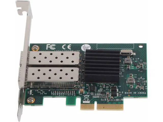 Alt view image 4 of 7 - Dual Port Fiber Gigabit Network Card Adapter, PCI E X4 Interface, 82576EB Chip, High Speed Data Transmission for Server and Personal Computer