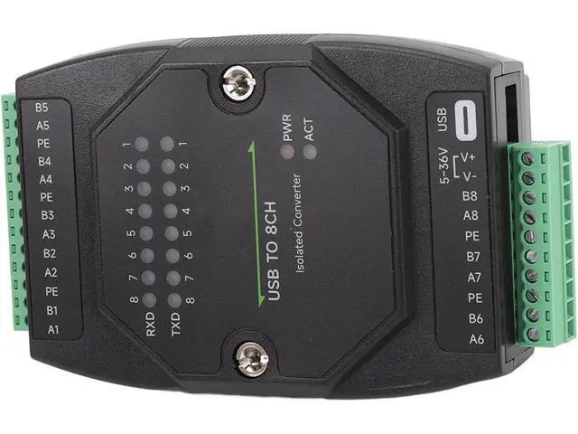 Alt view image 7 of 7 - USB to RS485 Converter, Type C to 8 Channel Isolated RS485 Serial Port Adapter, 1200bps to 921600bps Communication Speed with Surge and ESD Protection for Industrial