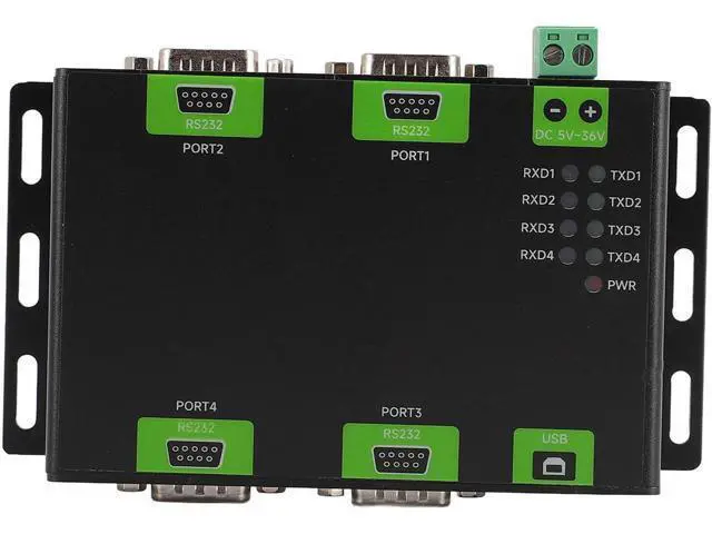 Alt view image 3 of 7 - USB to for RS232 Converter Industrial Isolated Original FT4232HL Chip Wall Mountable USB to for DB9 Male Adapter for for Stable and Communicating Compatibility