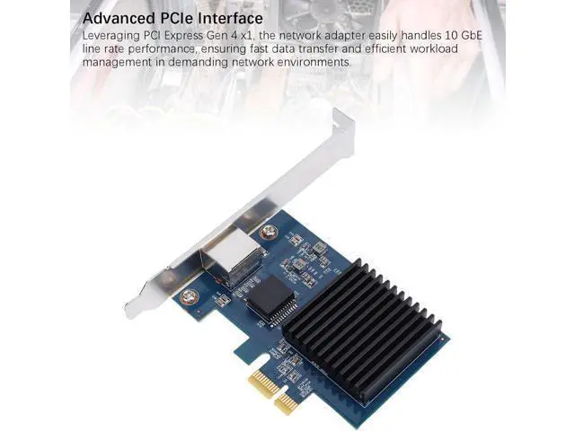Alt view image 7 of 7 - LICAEVEY 10G PCIe Network Card, RTL8127 Chipset 10Gbps Ethernet Adapter with PCI Express Slot Support, for Desktop Server