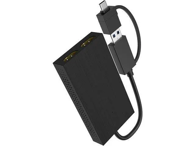 Alt view image 6 of 7 - USB TypeC Double Output Adapter Support 4k 3840x2160@30Hz for Multiple Monitors Expand Screen
