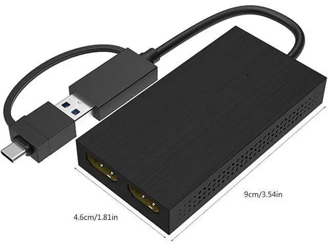 Alt view image 4 of 7 - USB TypeC Double Output Adapter Support 4k 3840x2160@30Hz for Multiple Monitors Expand Screen