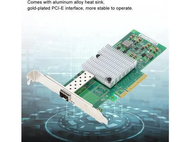 Alt view image 2 of 5 - Network Card with 10Gbps Speed, Single Port Adapter with 82599EN Chip, E10G41BTDA X520 DA1 Module for Server Network Use
