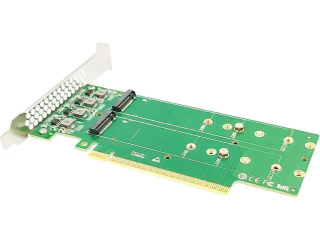 Alt view image 5 of 5 - PCIe 5.0 x16 to 4-Port M.2 NVMe SSD Adapter Card XIC PE5162