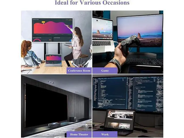 Alt view image 7 of 7 - USB TypeC Double Output Adapter Support 4k 3840x2160@30Hz for Multiple Monitors Expand Screen