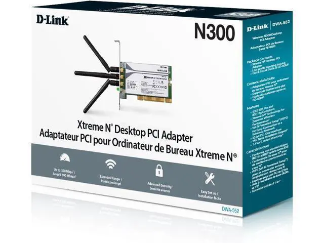 Alt view image 2 of 3 - D-Link DWA-552 Extreme-N Wireless PCI Adapter