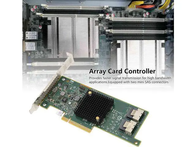 Alt view image 2 of 7 - Server Array Card, Fast Signal Transmission, with Two Mini SAS Connectors, Plug and Play, Support Hot Swap, Strong Processing Power, Server Adapter for SA5212H NF5270M3