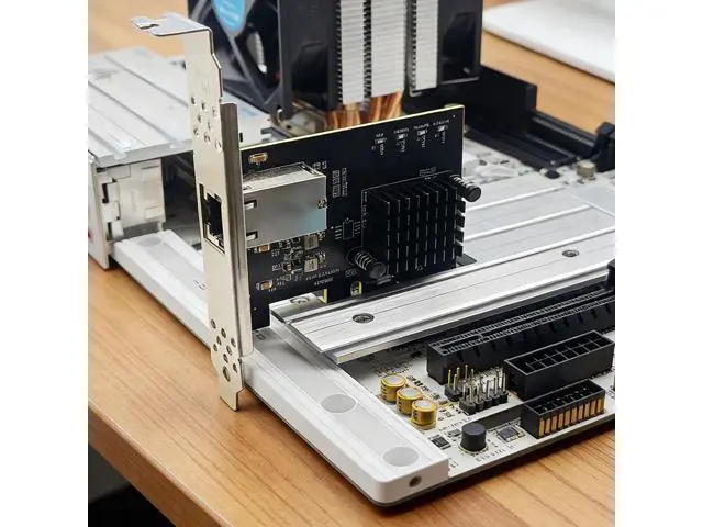 Alt view image 7 of 7 - ciciglow 10G PCIe Network Card, PCIe to 10 Gigabit Ethernet Adapter Diskless PXE Desktop Server Support RTL8127AT Controller, for for Wins 10/11, Server, for Linux