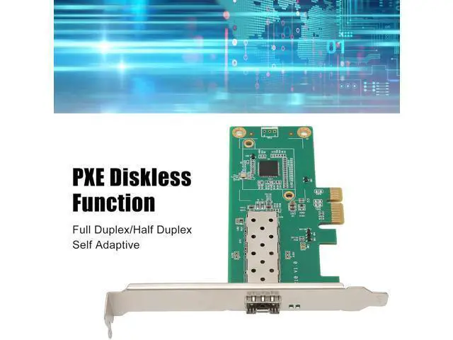 Alt view image 4 of 7 - Pcie Network Card, 10/100/1000Mbps Gigabit Ethernet, PCI Express Network Adapter Card, SFP Fiber Interface, I210 Chipset, 2.1 2.5GT/S Server Network Adapter for Computer Chassis