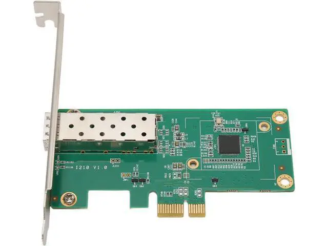 Alt view image 7 of 7 - Pcie Network Card, 10/100/1000Mbps Gigabit Ethernet, PCI Express Network Adapter Card, SFP Fiber Interface, I210 Chipset, 2.1 2.5GT/S Server Network Adapter for Computer Chassis