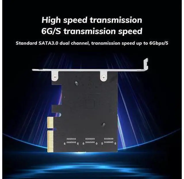 Alt view image 6 of 7 - 6 Port PCIe X4 to SATA 3.0 Expansion Card, Internal SATA Adapter for Desktop PC, Supports SSD/HDD Bootable System Drives, Plug and Play (Driver-Free)