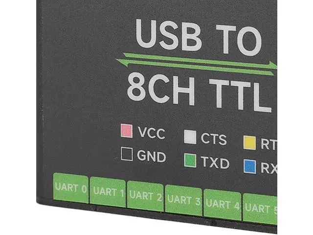 Alt view image 7 of 7 - Industrial USB to 8CH TTL UART Converter, Multiple System Compatibility, Tier Conversion Circuit, TVS, Aluminum Alloy Case, with Self Recovery and Diode
