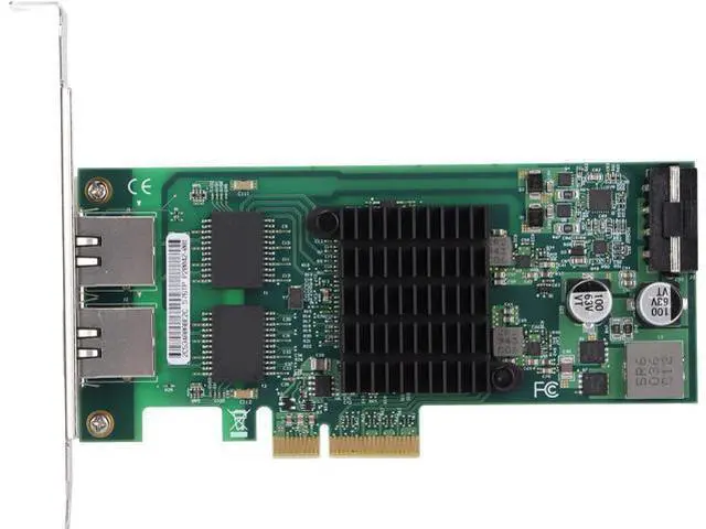 Alt view image 3 of 7 - Gigabit Network Card, PCIE X4 Rj45 10/100/1000Mbps Gigabit Dual Port Electric Port Network Adapter Support Jumbo Frames, Tso, VLAN, PXE, WOL