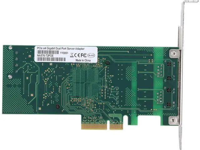 Alt view image 5 of 7 - Gigabit Network Card, PCIE X4 Rj45 10/100/1000Mbps Gigabit Dual Port Electric Port Network Adapter Support Jumbo Frames, Tso, VLAN, PXE, WOL