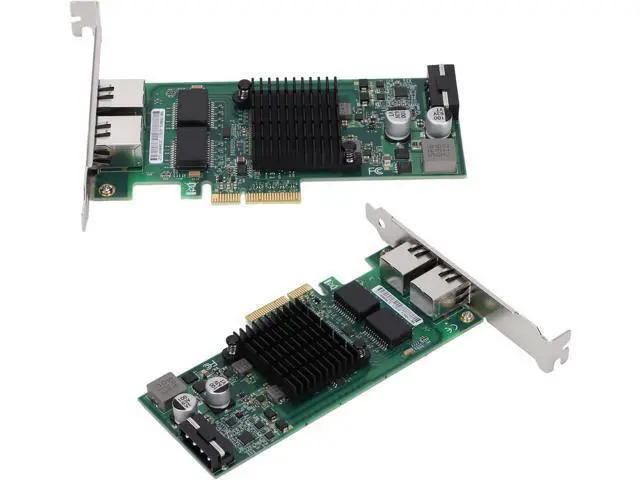 Alt view image 4 of 7 - Gigabit Network Card, PCIE X4 Rj45 10/100/1000Mbps Gigabit Dual Port Electric Port Network Adapter Support Jumbo Frames, Tso, VLAN, PXE, WOL