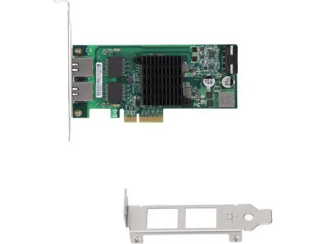 Alt view image 6 of 7 - Gigabit Network Card, PCIE X4 Rj45 10/100/1000Mbps Gigabit Dual Port Electric Port Network Adapter Support Jumbo Frames, Tso, VLAN, PXE, WOL