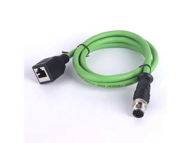 Alt view image 7 of 7 - M12 4Pin D-Code to RJ45 Adapter Water Proof IP67 M12 Male/Female to RJ45 Female Connector Industrial(Army Green)