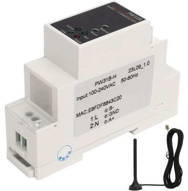 Main image of Tyenaza WiFi Serial Server, IoT R485 to 2.4 and 5Ghz WiFi Dual Band Rail Mount Serial Converter 100 to 240V