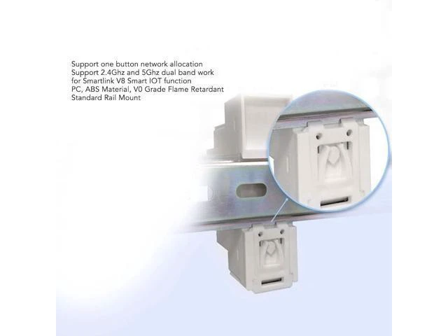 Alt view image 4 of 7 - Tyenaza WiFi Serial Server, IoT R485 to 2.4 and 5Ghz WiFi Dual Band Rail Mount Serial Converter 100 to 240V