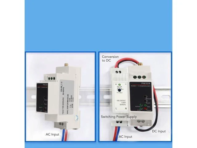 Alt view image 6 of 7 - Tyenaza WiFi Serial Server, IoT R485 to 2.4 and 5Ghz WiFi Dual Band Rail Mount Serial Converter 100 to 240V