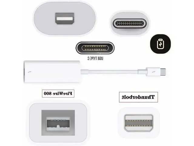 Alt view image 2 of 3 - Thunderbolt 2 3 to FireWire 800 Adapter to RJ45 Fire 1394B Suitable for Mac Computers Equipped with Port(Thunderbolt 3-2)