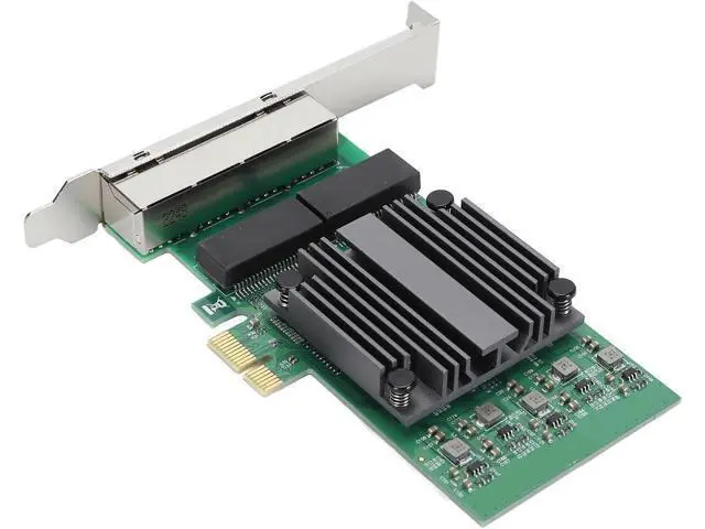 Alt view image 4 of 7 - 100/1000Mbps Gigabit Ethernet PCI Express Network Card, 4 RJ45 Ports Gigabit Ethernet Server Adapter for 82571 Chip, Network Card with 8 LED Indicators