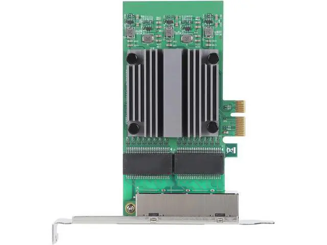 Alt view image 5 of 7 - 100/1000Mbps Gigabit Ethernet PCI Express Network Card, 4 RJ45 Ports Gigabit Ethernet Server Adapter for 82571 Chip, Network Card with 8 LED Indicators