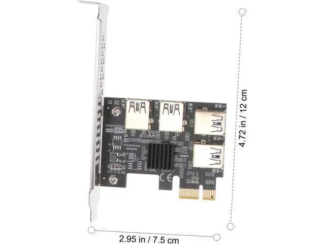 Alt view image 3 of 7 - Pci-e Extender USB Card Adapter with Terminal Plug High Performance Stable Pci Express Expansion for Multiple USB Devices Easy Installation for Desktop