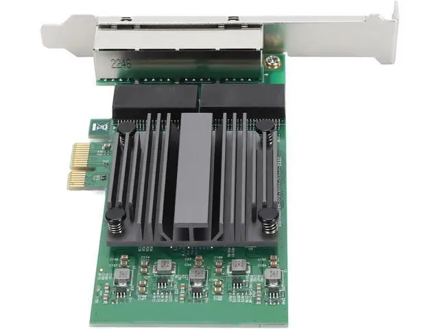 Alt view image 6 of 7 - 100/1000Mbps Gigabit Ethernet PCI Express Network Card, 4 RJ45 Ports Gigabit Ethernet Server Adapter for 82571 Chip, Network Card with 8 LED Indicators