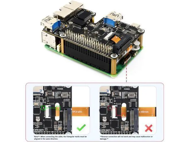 Alt view image 3 of 7 - ciciglow PCIe to USB 3.2 Gen1 M.2 NVMe Adapter, 2.5G Ethernet Adapter Dual Port Expansion Card with USB 3.2 Gen1 and Gigabit LAN, Support 2230/2242/2260/2280 SSD