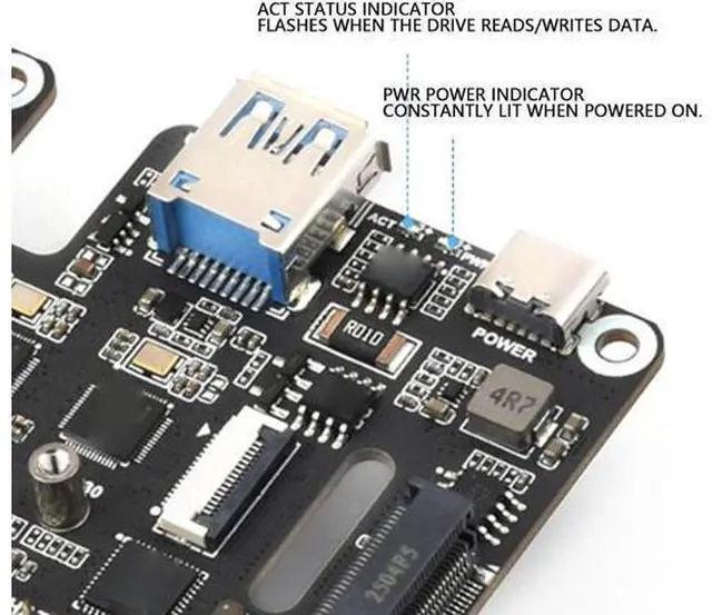 Alt view image 6 of 7 - ciciglow PCIe to USB 3.2 Gen1 M.2 NVMe Adapter, 2.5G Ethernet Adapter Dual Port Expansion Card with USB 3.2 Gen1 and Gigabit LAN, Support 2230/2242/2260/2280 SSD