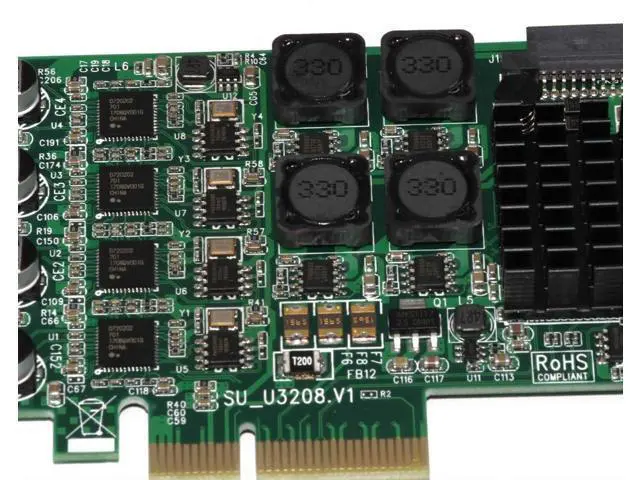 Alt view image 7 of 7 - JMT USB 3.0 PCI-E Express PC Add on Card External 4 Ports 5Gbps USB3.0 & Internal 2X 19 Pin Slots 4 Channels 8X USB 3.0 Expansion Adapter