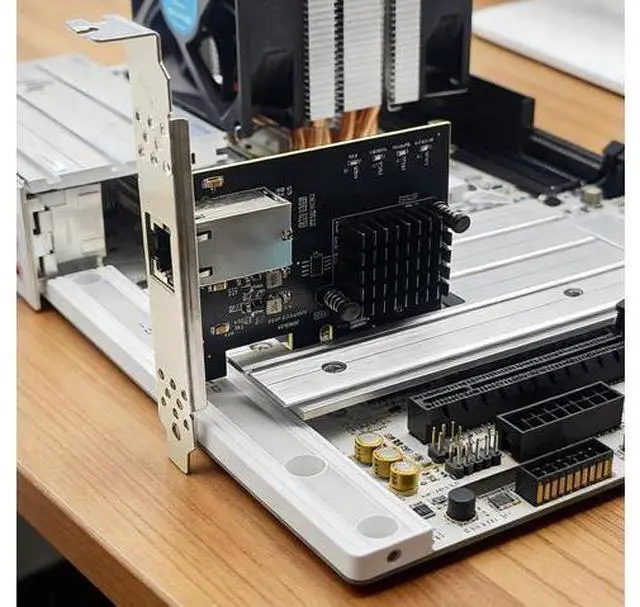 Alt view image 2 of 7 - Zopsc 10Gbps PCIe 4.0 Network Card, RTL8127AT Controller Gigabit Ethernet Adapter with Diskless PXE Support, for Desktop Server PC NAS Workstation