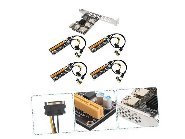 Alt view image 7 of 7 - ARTIBETTER Pci E Extender Card Port USB Adapter with Terminal Plug Stable Pci Express Expansion for Desktop Computers No External Power Required Reliable Data Transmission Motherboard