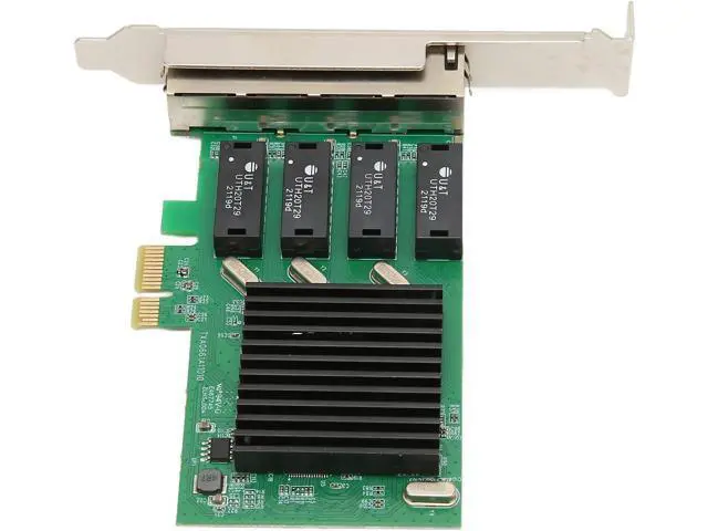 Alt view image 2 of 7 - PCIE NIC Network Card with 4 RJ45 Ports, PCI Express Ethernet LAN Adapter, Compatible with Server, VMware