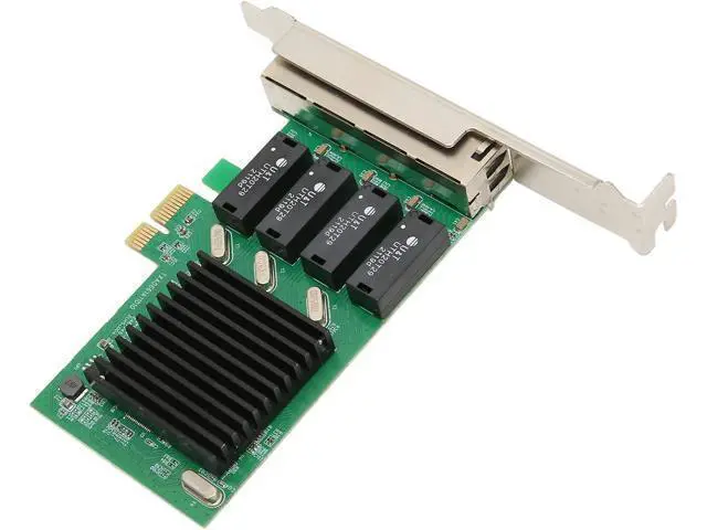 Alt view image 4 of 7 - PCIE NIC Network Card with 4 RJ45 Ports, PCI Express Ethernet LAN Adapter, Compatible with Server, VMware